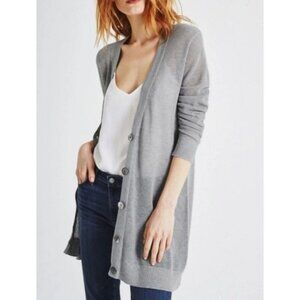 AG ADRIANO GOLDSCHMIED cotton/cashmere lightweight cardigan in gray size M